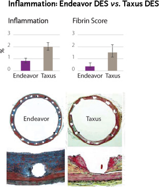 Inflammation: Endeavor vs. Taxus